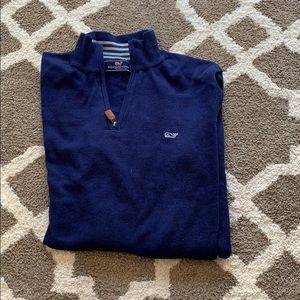 Men’s vineyard vines quarter zip sweater navy